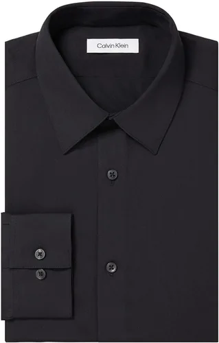 Vista 3 de Calvin Klein Camisa de vestir para hombre, ajuste delgado, no necesita planchado