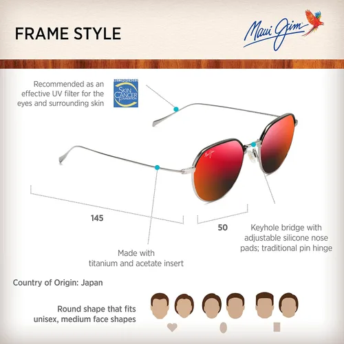 Vista 6 de Maui Jim Gafas de sol clásicas polarizadas para hombre y mujer