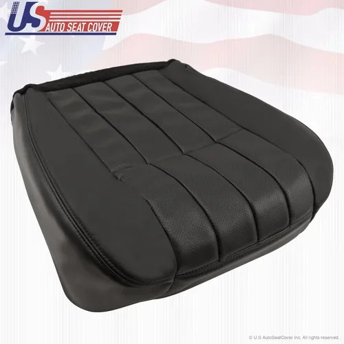 Vista 4 de 2006 F250 para Harley-Davidson pasajero parte inferior perforada cubierta de asiento de cuero negro