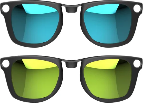 Vista 9 de HIBLOKS Clip polarizado para gafas inteligentes Ray-Ban Meta Wayfarer, Plateado