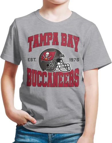Vista 19 de Junk Food Clothing x NFL - Casco de equipo - Camiseta de manga corta para niños y niñas con licencia oficial de la NFL