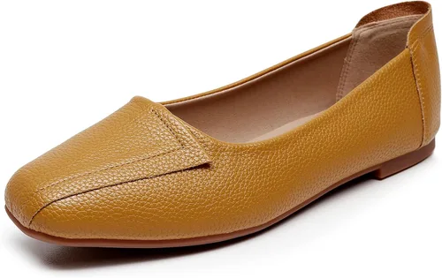 Vista 17 de VenusCelia - Zapatos bajos de baile para mujer Beige (Beige PU)