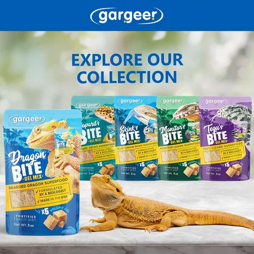 Vista 6 de Gargeer Alimento para Dragón Barbudo de 3 onzas. Dieta Completa en Gel para Juveniles y Adultos. Fabricado con Orgullo en los Estados Unidos, Usando