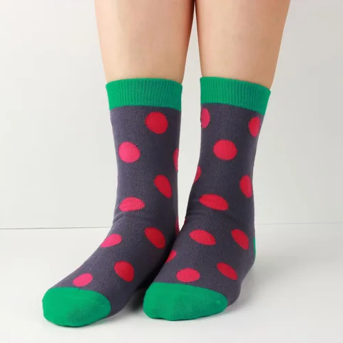 Vista 6 de COTTON DAY Caja de regalo de 7 días de la semana, calcetines cortos para niños y niñas, diseño de animales, flores, estrellas y puntos