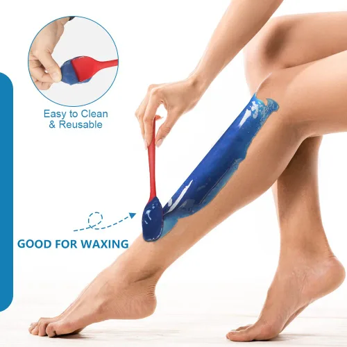 Vista 4 de Bestidy Cuentas de cera dura para depilación – 3.53 onzas de granos encerados para todas las áreas del cuerpo y bikini (azul)