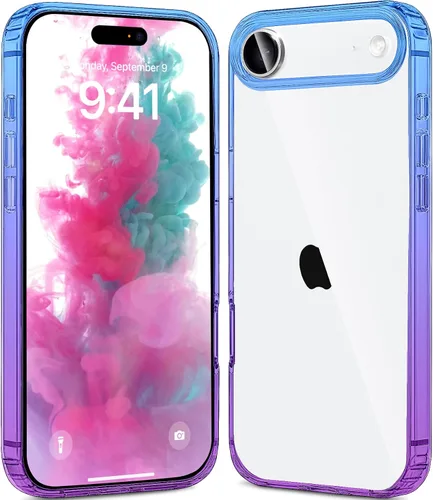Vista 30 de JJGoo - Funda compatible con iPhone 17 Pro, funda transparente a prueba de golpes, funda protectora delgada con parte trasera de policarbonato duro