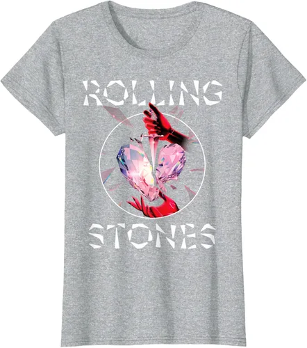 Vista 7 de Camiseta oficial de The Rolling Stones HD Prism Heart, Negro