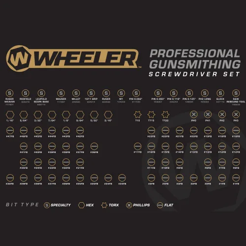 Vista 2 de Wheeler 89 Piece Gunsmithing Screwdriver Set with Durable Construction and Storage Case for Gunsmithing and Maintenance
