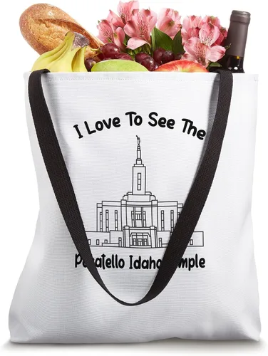 Vista 4 de Pocatello ID Temple, I love to see my temple, bolsa de mano primaria