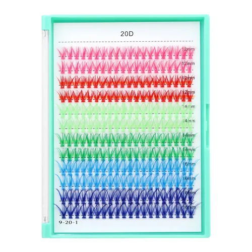 Vista 23 de Bodermincer 7D/10D/20D/30D/40D/50D/60D/80D/100D Rizo D, 240 unidades, extensiones de pestañas postizas, individuales y en racimo, pestañas falsas