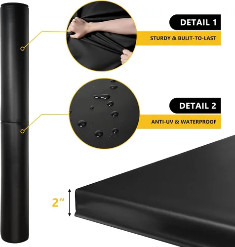 Vista 4 de Almohadilla para Poste de Baloncesto, Almohadillas de Seguridad Resistentes para Protección del Jugador, 72" de Alto, Acolchado Protector Resistente