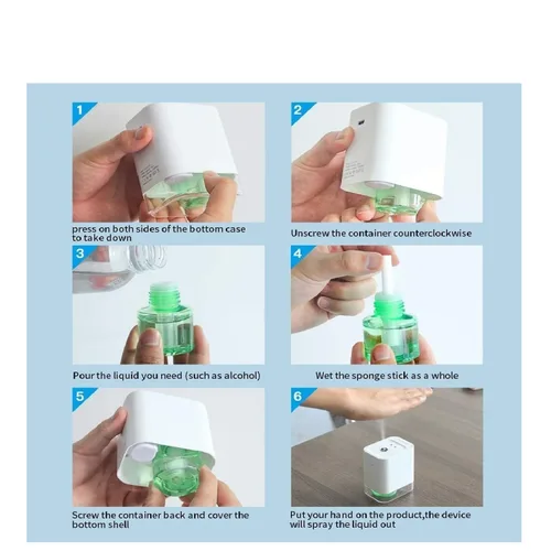 Vista 3 de Dispensador Mini Automático Alcohol Desinfectante Sensor