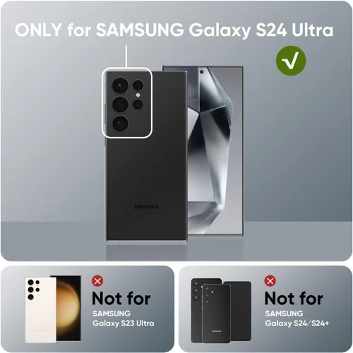 Vista 6 de FLOLAB NanoArmour - Protector de lente de cámara para Samsung Galaxy S24 Ultra, duradero, cubierta de vidrio templado, cubierta de lente de Negro