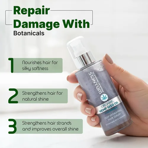 Vista 4 de Wellness Premium - Suero hidratante profundo para el cabello con protección contra el calor, 3.4 fl oz El suero ligero Silver bloquea la humedad