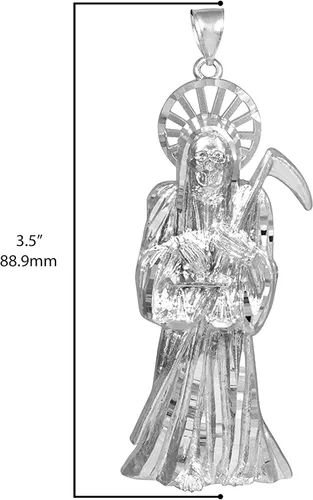 Vista 3 de Claddagh Gold . Colgante de plata de ley 925 Santa Muerte 3-14