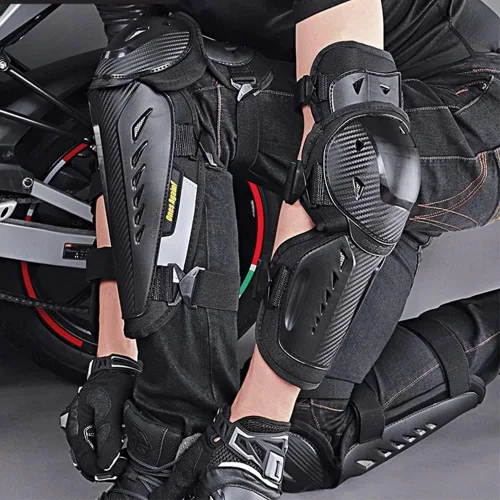 Vista 8 de Rodilleras y espinilleras, equipo de protección de motocicleta para adultos, para evitar colisiones duras, motocross, carreras, rodilleras