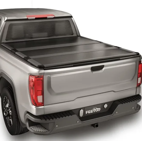 Vista 19 de FRP Cubierta Rígida Tri-Fold Tonneau para Cama de Camión para Ford F-250 F-350 Super Duty 1999-2025 6.75 pies/81.9 pulgadas 2-Triple plegado.