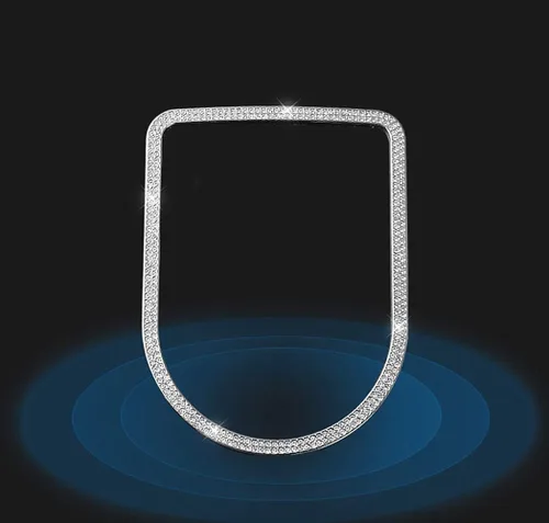 Vista 6 de Adecuado para Jaguar auto XF XE F-PACE Accesorios brillantes, botón de estacionamiento electrónico, perilla de control de engranajes, juego