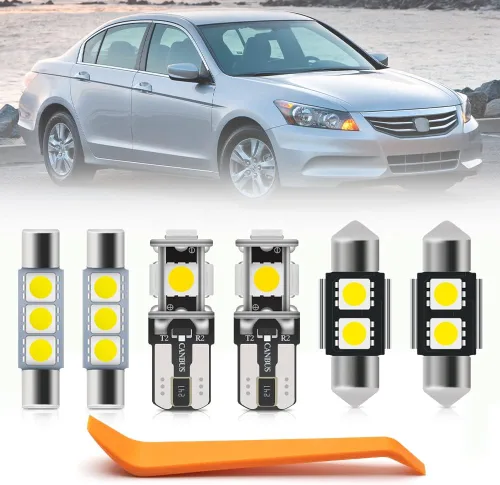 Vista 11 de 12 piezas de kit de bombillas LED interior para Hon'da Accord 1998 1999 2000 2001 2002, luces de mapa, cúpula, puerta, maletero, matrícula