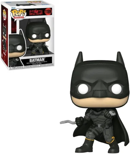 Vista 2 de DC Heroes: The Batman - Batman (Battle Ready Pose) Funko Pop! Figura de vinilo (incluye funda protectora compatible con caja pop box), multicolor