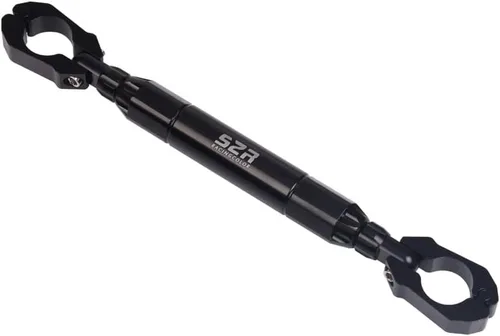 Vista 2 de 0.866 in aleación de aluminio Bold grueso motocicleta Accesorios Balance Bar ajustable fuerza palancas manillar travesaño teléfono titular (negro)