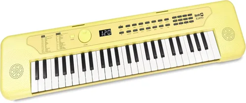Vista 9 de RockJam Mini teclado RJ490 de 49 teclas con altavoces, azul bebé