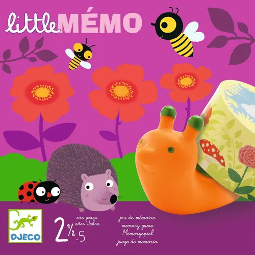 Vista 2 de DJECO - Juego de memoria para niños pequeños – Little Memo Garden Animal Matching Game (Edad 2+) – Juguete educativo preescolar para observación