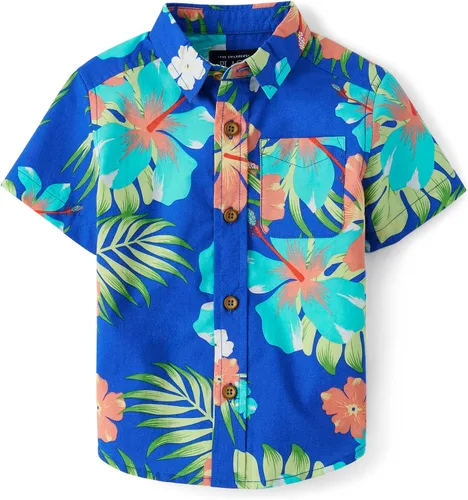 Vista 20 de The Children's Place Baby Boys' and Toddler Poplin Short Sleeve Button Down Shirt (Applemint)