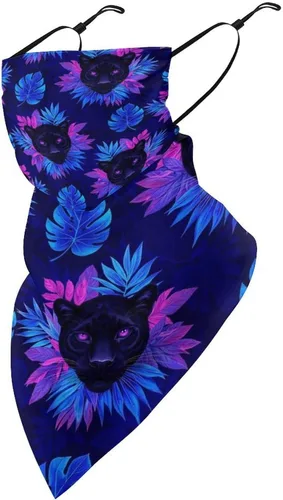 Vista 8 de Pañuelo de protección solar UV con lazo para las orejas, bufanda triangular reutilizable