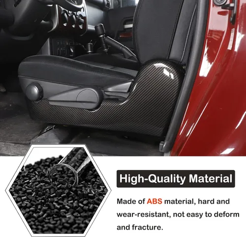 Vista 3 de Aunginsy Cubierta del panel de ajuste del asiento lateral del automóvil, bisel compatible con Toyota FJ Cruiser 2007-2021, cubierta de pista