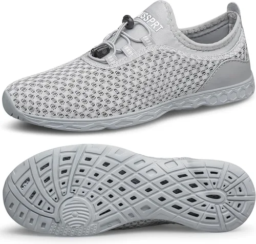 Vista 18 de DOUSSPRT Men's Water Shoes Quick Dry for Beach Swim Pool Fishing Negro (Allblack)