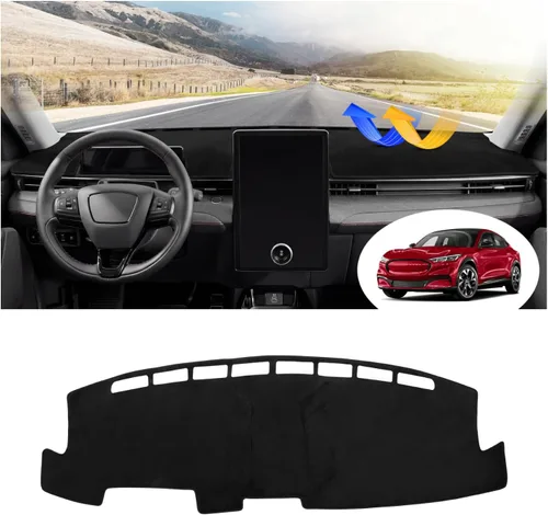 Vista 100 de FIILINES Cubierta para tablero Compatible con Mazda 3 2010-2013 Accesorios Tapete para tablero para Mazda 3 Accesorios Tapete para salpicadero