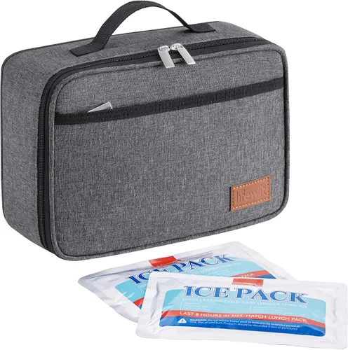Vista 10 de Lifewit Lonchera congelable, bolsa de almuerzo reutilizable aislada con 2 paquetes de hielo, mini bolsa refrigeradora de aperitivos para caja Bento