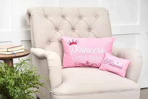 Vista 5 de C&F Home Pink Princess Sleeps Here - Almohada decorativa pequeña de 6 x 9