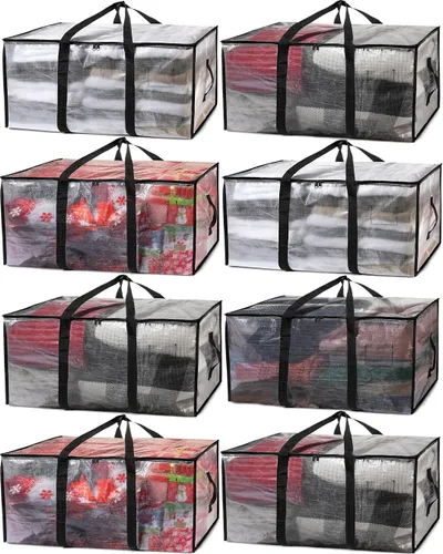 Vista 12 de ClearSpace Bolsas de mudanza o bolsa de almacenamiento de gran tamaño – Cajas grandes para mudanzas con correas de mochila, cremalleras y asas
