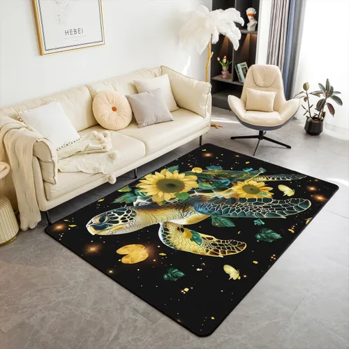 Vista 28 de Erosebridal Cowboys - Alfombra antideslizante de 3 x 5 pies, alfombra de caballos occidentales, tapete decorativo para interiores, montañas