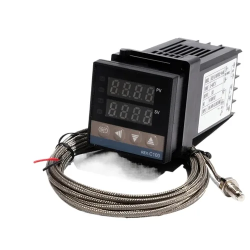 Vista 4 de REX-C100 Digital PID Temperature Thermostat Controller with M6 Thread Type K Thermocouple SSR/Relay Output Controller Kit(Controller Set 1m,Relay