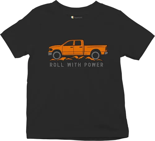 Vista 5 de Roll with Power Pickup Truck Camiseta de manga corta para jóvenes