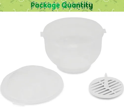 Vista 3 de Home-X Lechuga Keeper – Conservador de lechuga sin BPA para refrigerador para mantener ensaladas y verduras frescas – 7 x 8 pulgadas lechuga más