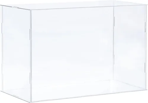 Vista 10 de MECCANIXITY Caja plástica de acrílico de la vitrina clara monta el escaparate a prueba de polvo 6.3x4.3x6.1 pulgadas para artículos coleccionables
