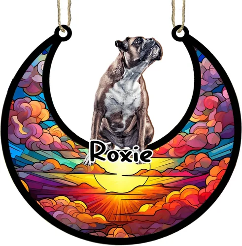 Vista 93 de LOVELYPOD Adorno de Navidad personalizado para perro pastor australiano, atrapasoles conmemorativo, adorno de Navidad de pastor australiano
