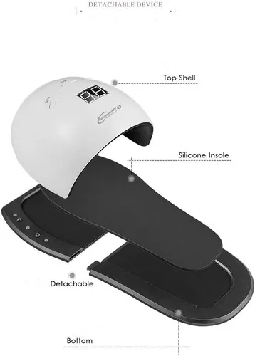 Vista 4 de RUIWAN - Secadora de uñas 2 en 1, lámpara UV/LED de 48 W, nueva versión para curar uñas de los dedos de los pies y uñas de los dedos, curado rápido
