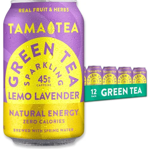Vista 10 de Tama Tea - Té verde espumoso sin azúcar - Té verde helado orgánico Go Go Mango, cero calorías y cero carbohidratos, 45 mg de cafeína, sin