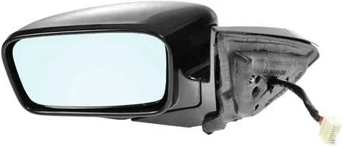 Vista 123 de TRQ Espejo plegable con calefacción eléctrica del lado del conductor con indicador de punto ciego pintura a juego negro liso compatible con Kia