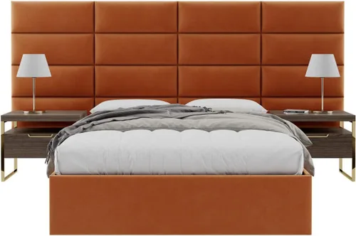 Vista 81 de Vänt - Paneles tapizados de cabecera para montar en la pared, diseño Elizabeth, 120 x 46 pulgadas, configuración de 16 paneles individuales