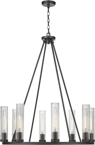 Vista 4 de Z-Lite 3031-8BRZ Beau Candelabro, 8 luces 480 vatios totales, bronce