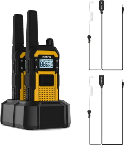 Vista 24 de Retevis RB48 Walkie Talkies avanzados de triple prueba con micrófono de hombro, MIL-STD 810H, VOX, recordatorio de vibración, PTT dual, SOS, NOAA