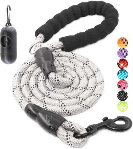 Vista 15 de BAAPET - Correa para perro de 2, 4, 5, 6 pies con mango acolchado cómodo y hilos altamente reflectantes para perros pequeños, medianos y grandes