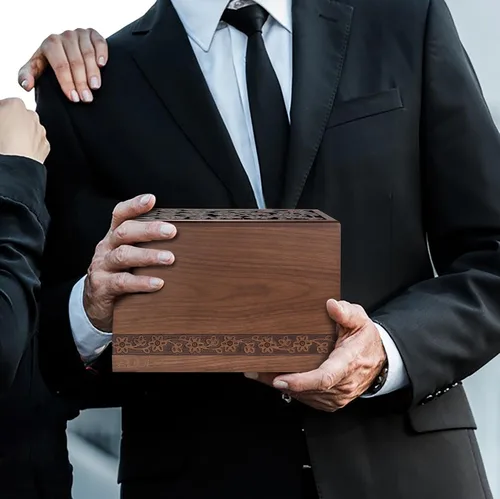 Vista 4 de Urnas de cremación para cenizas humanas, adultos, hombres o mujeres, urnas funerarias conmemorativas para cenizas, caja de urnas decorativas