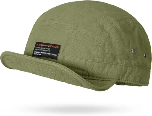 Vista 12 de Croogo Gorra de béisbol de ala corta, 5 paneles, sombrero de ala plana Dy09-negro